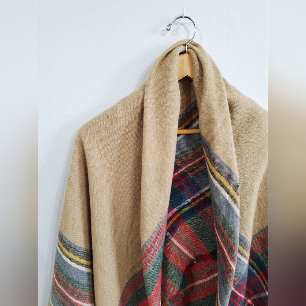 Boutique Tartan Double-Sided Plaid Blanket Scarf - OS - Picture 4 of 6